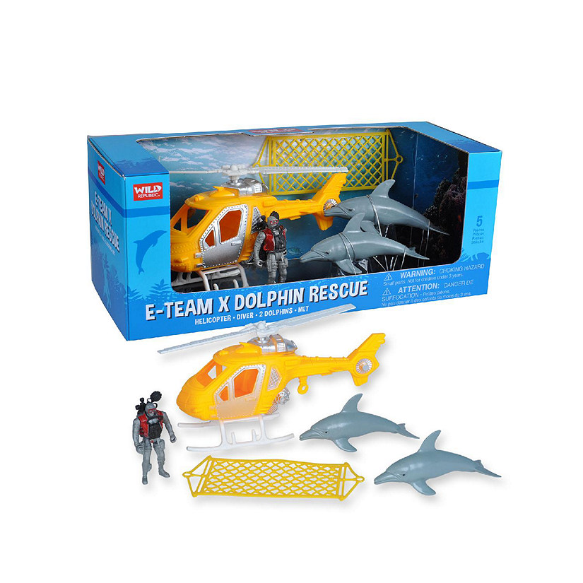 Wild Republic E-Team Box Set Dolphin Figurines, 5 Pieces Image