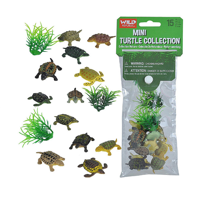 Wild Republic Polybag Mini Turtle Figurines, 15 Pieces Image