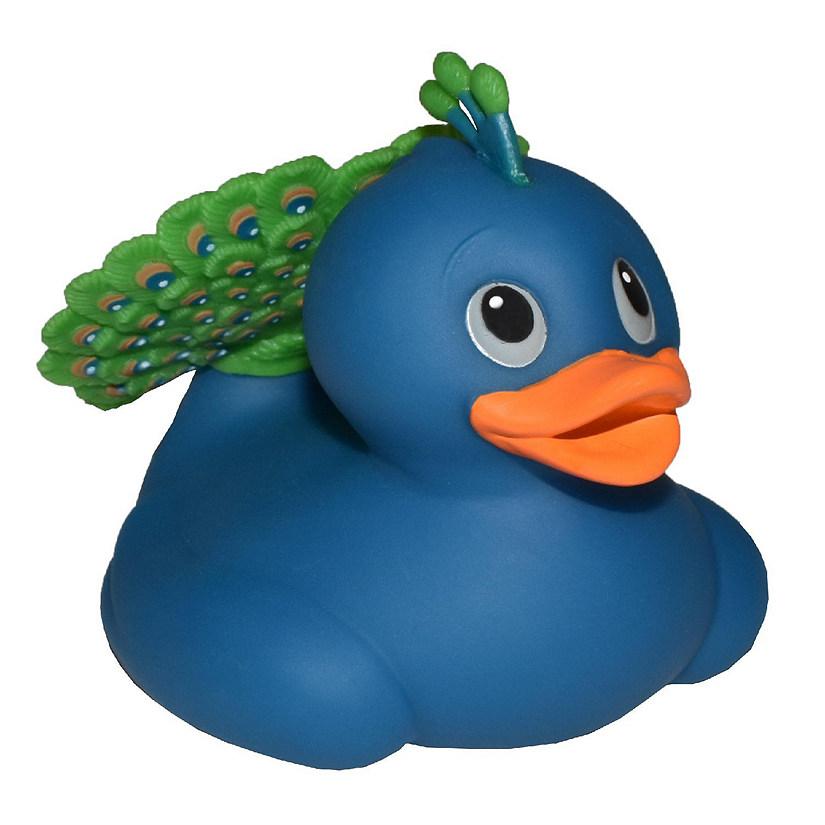 Wild Republic Rubber Duck Peacock Figurines Image