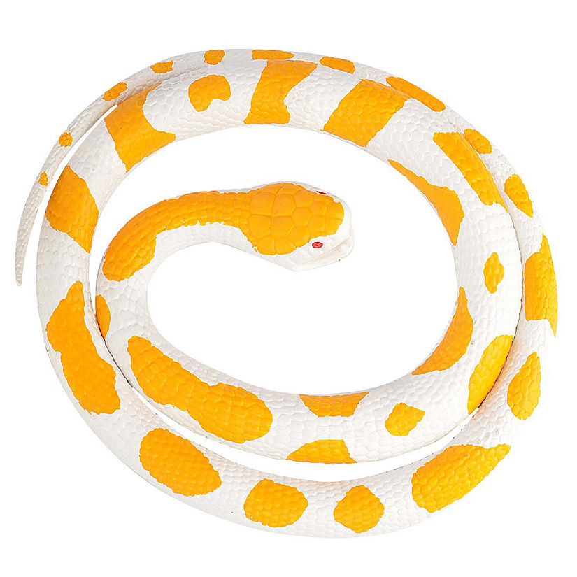 Wild Republic Rubber Snake Albino Python Figurines, 46 Inches Image