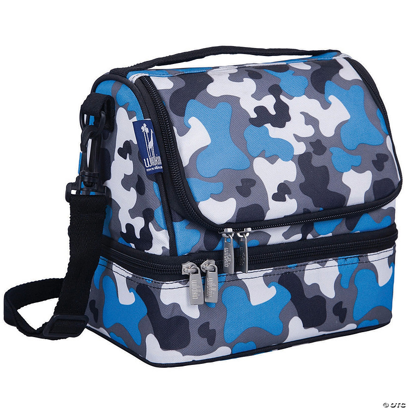 Wildkin Blue Camo Two Compartment Lunch Bag Image
