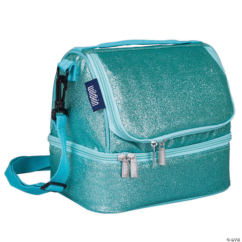 Wildkin Blue Glitter Two Compartment Lunch Bag Image