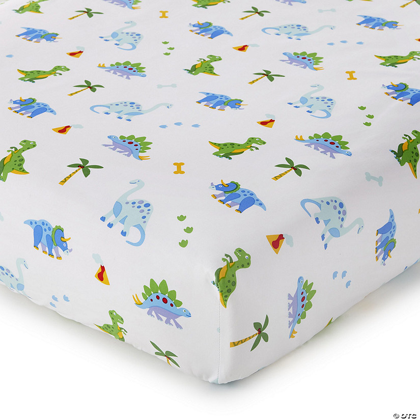 Wildkin Dinosaur Land 100% Cotton Fitted Crib Sheet Image
