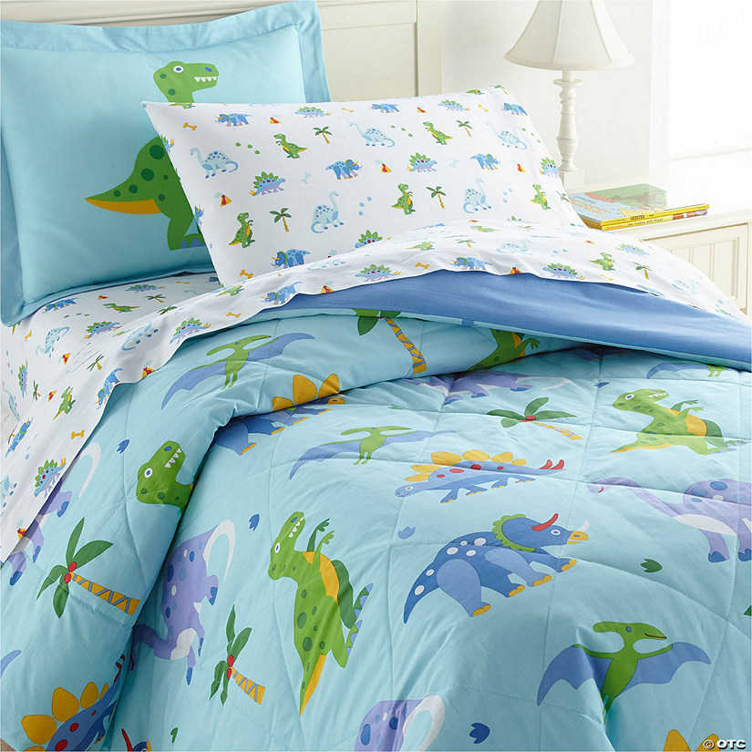 Wildkin Dinosaur Land 7 pc Cotton Bed in a Bag - Full Image