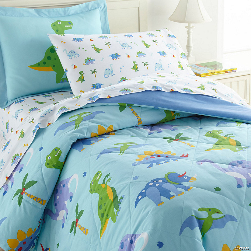 Wildkin Dinosaur Land Lightweight Cotton Comforter 2 pc Set - Twin Image