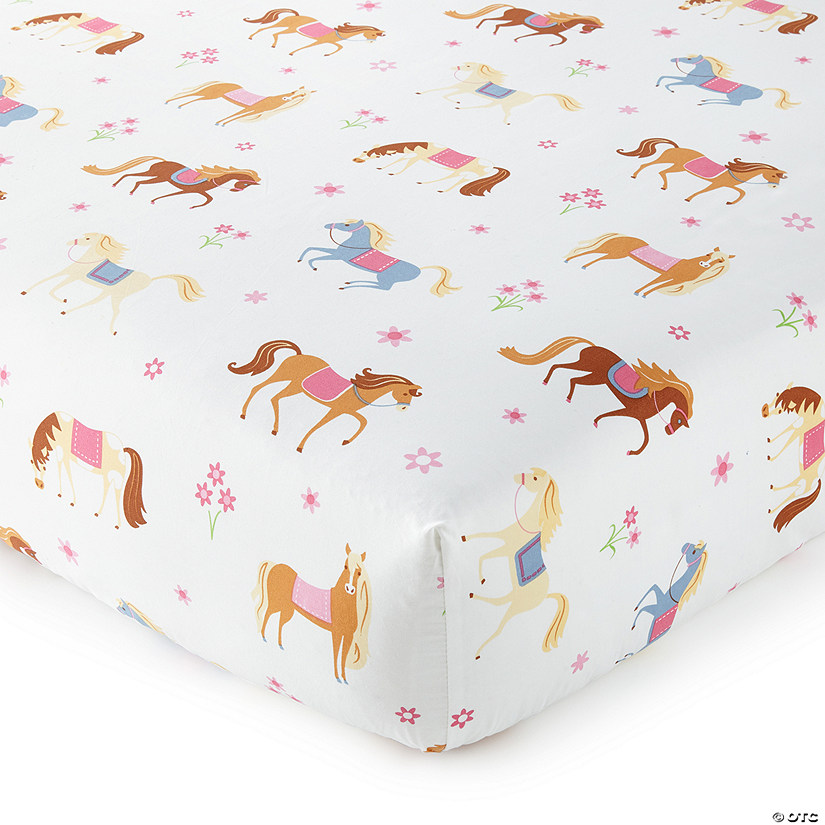 Wildkin Horses 100% Cotton Fitted Crib Sheet Image