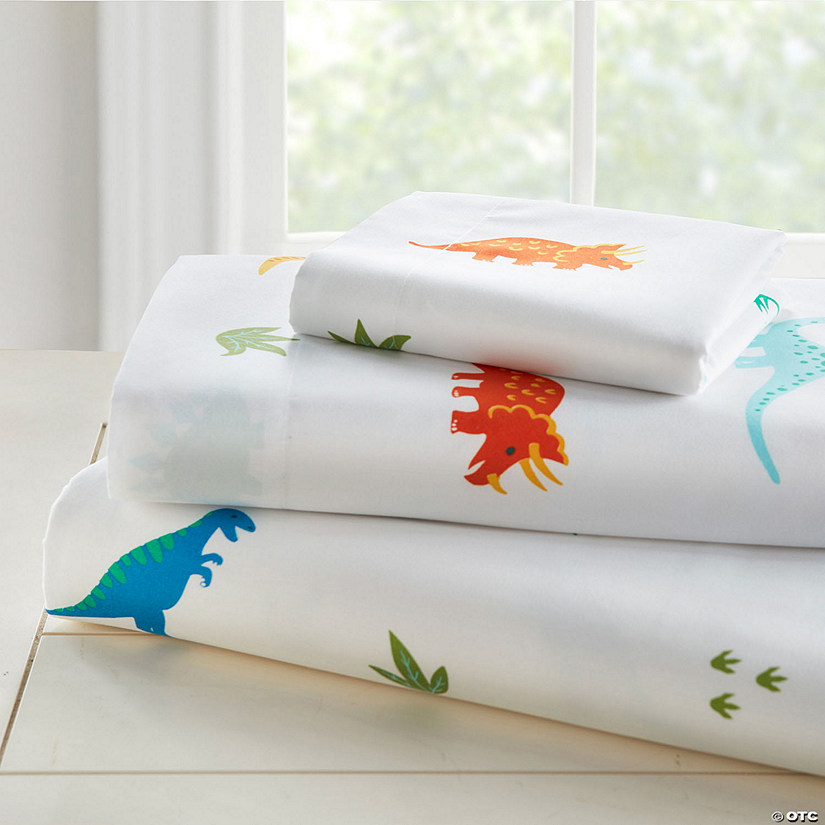 Wildkin Jurassic Dinosaurs Microfiber Sheet Set - Toddler Image