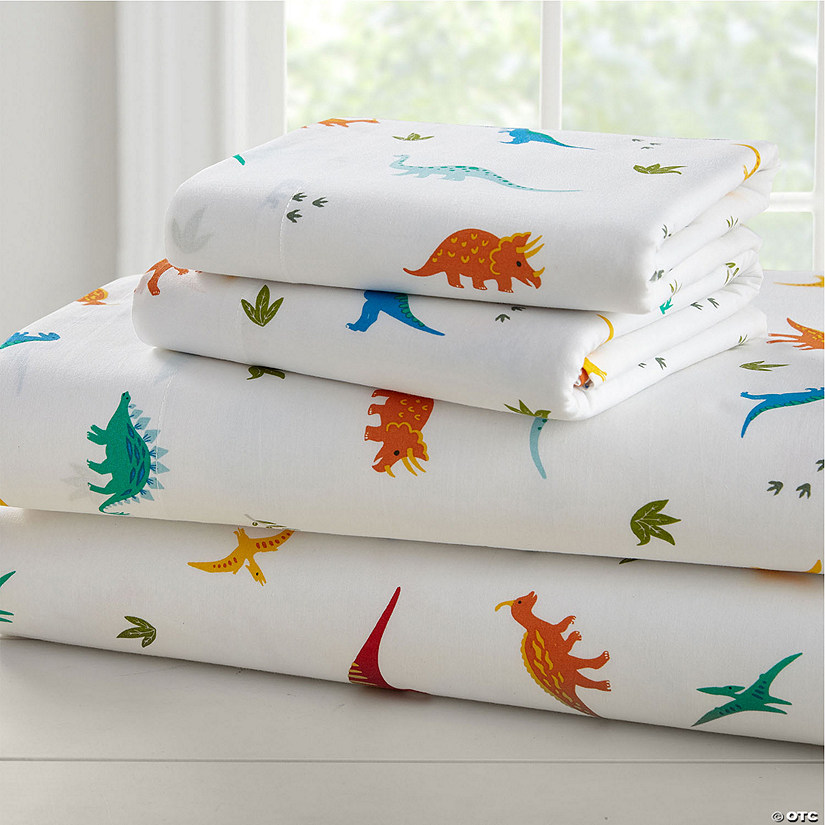 Wildkin Jurassic Dinosaurs Super Soft 100% Cotton Sheet Set - Full Image