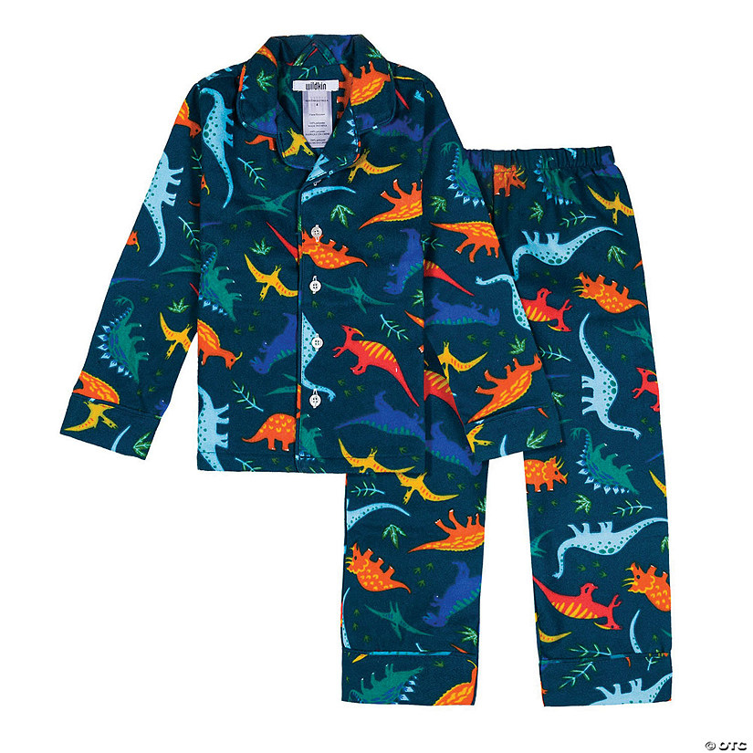 Wildkin Kids Jurassic Dinosaurs Flannel Pajamas, Sizes 2T-8 Image