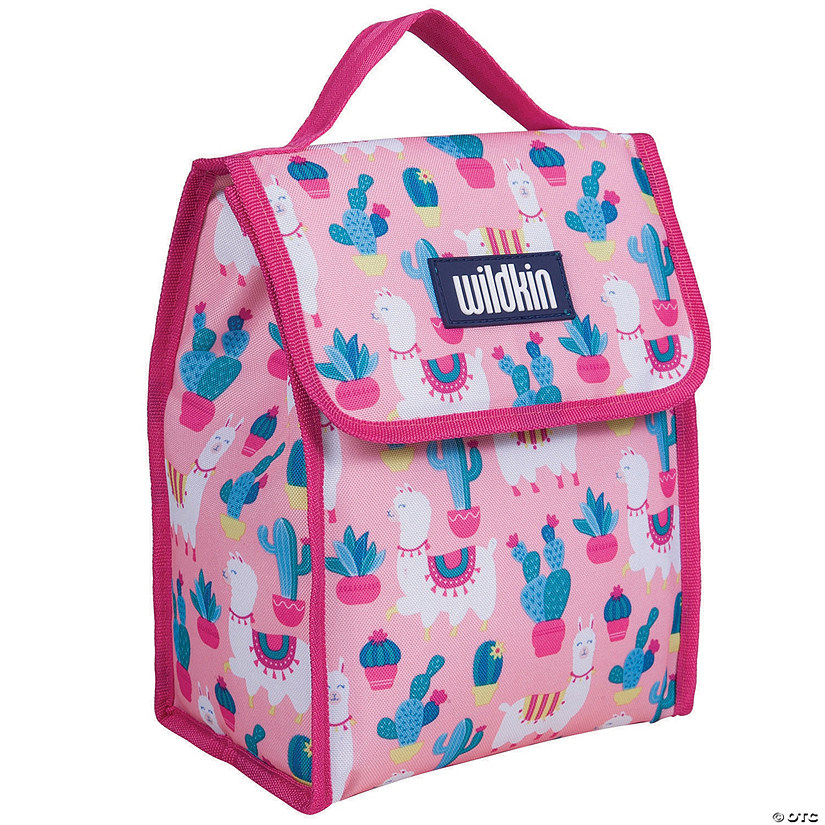 Wildkin Llamas and Cactus Pink Lunch Bag Image