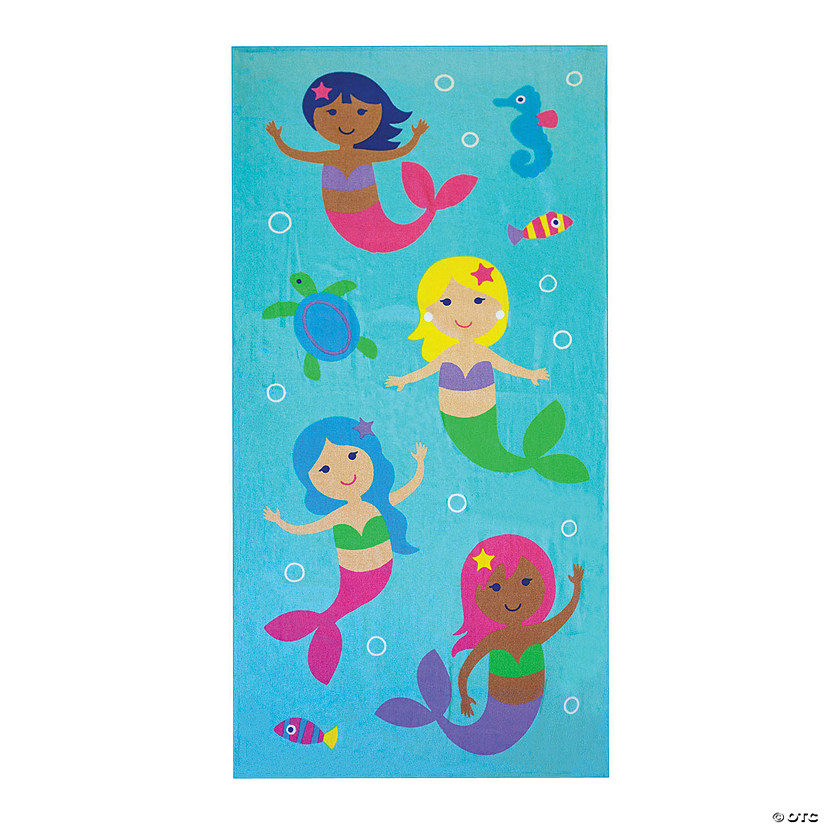 Wildkin Mermaids 100% Cotton Beach Towel Image