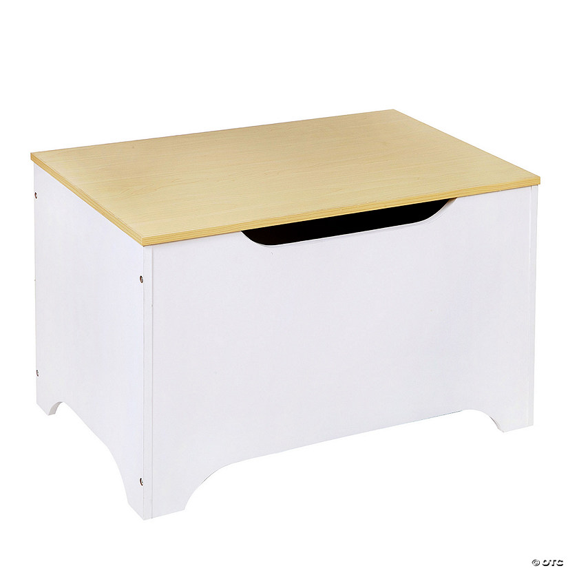 Wildkin Modern Toy Box - White with Natural Image