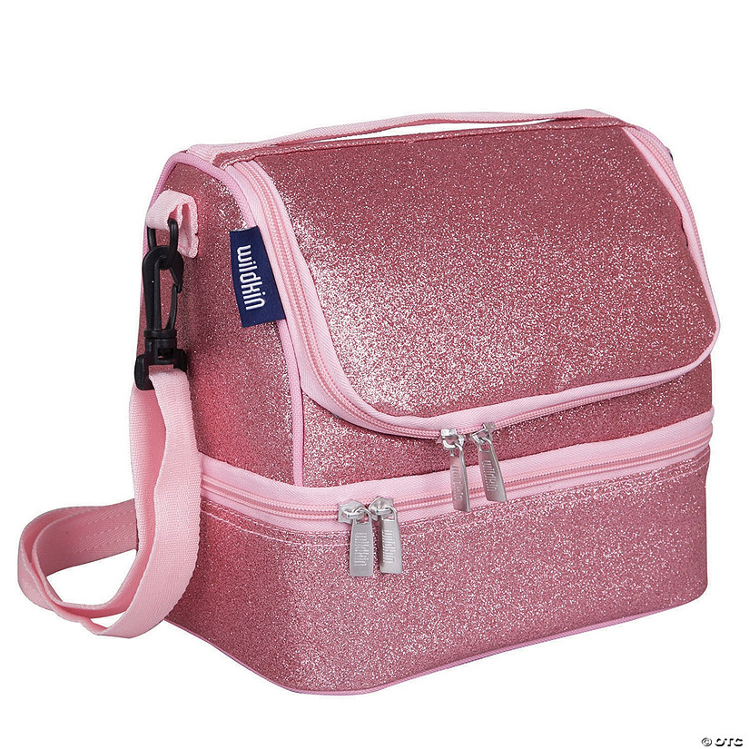 Wildkin Pink Glitter Two Compartment Lunch Bag Image