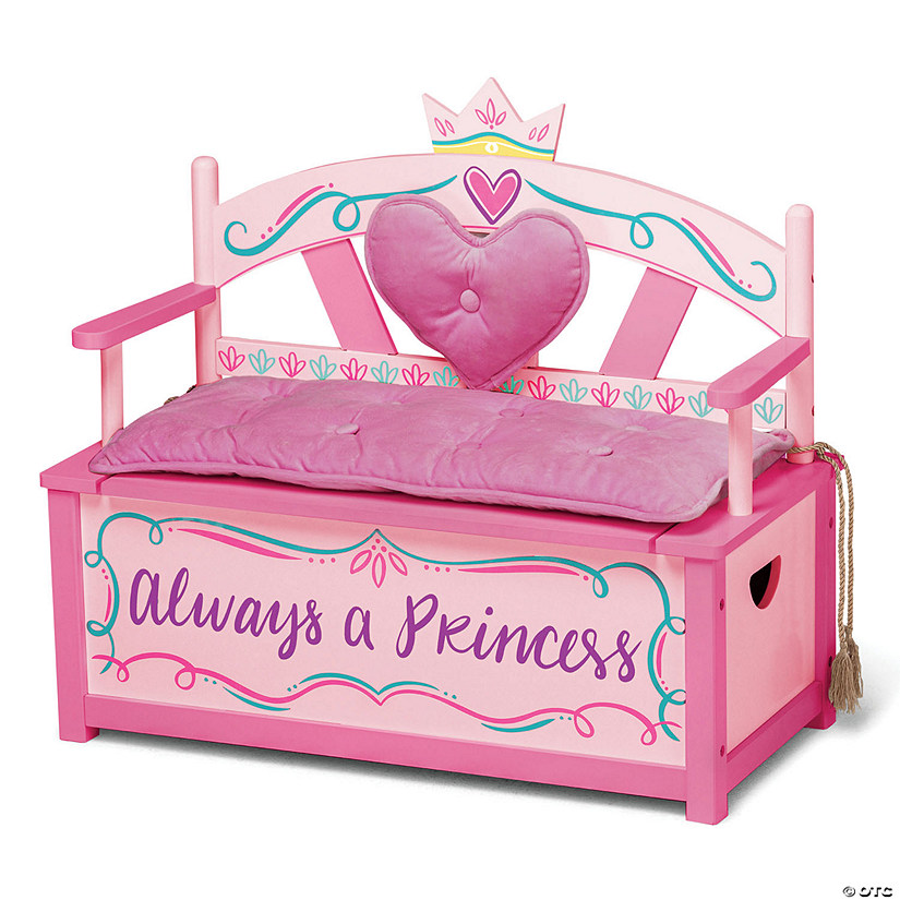 Wildkin Princess Bench Seat with Storage Image