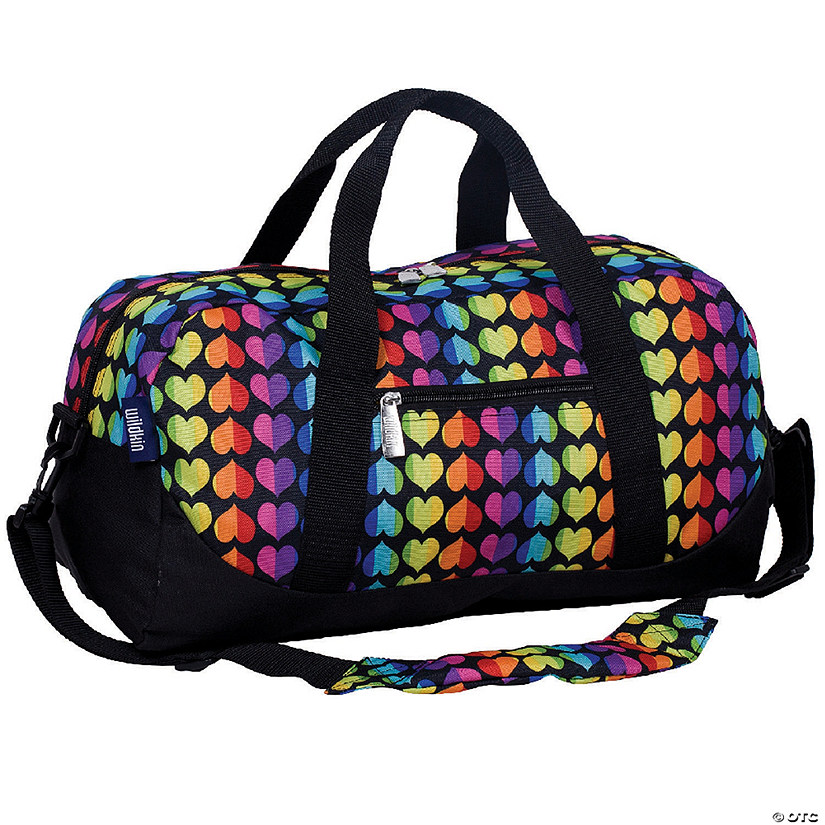 Wildkin Rainbow Hearts Overnighter Duffel Bag Image