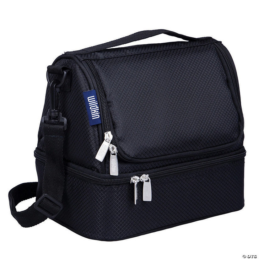 Wildkin Rip-Stop Black Two Compartment Lunch Bag Image