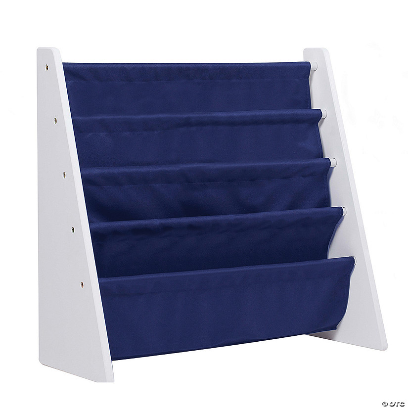 Wildkin Sling Book Shelf - White with Blue Image