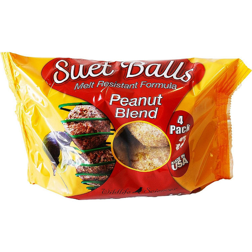 Wildlife Sciences Peanut Blend Suet Balls For Wild Birds, Melt Resistant Formula 4 Per Pack Image