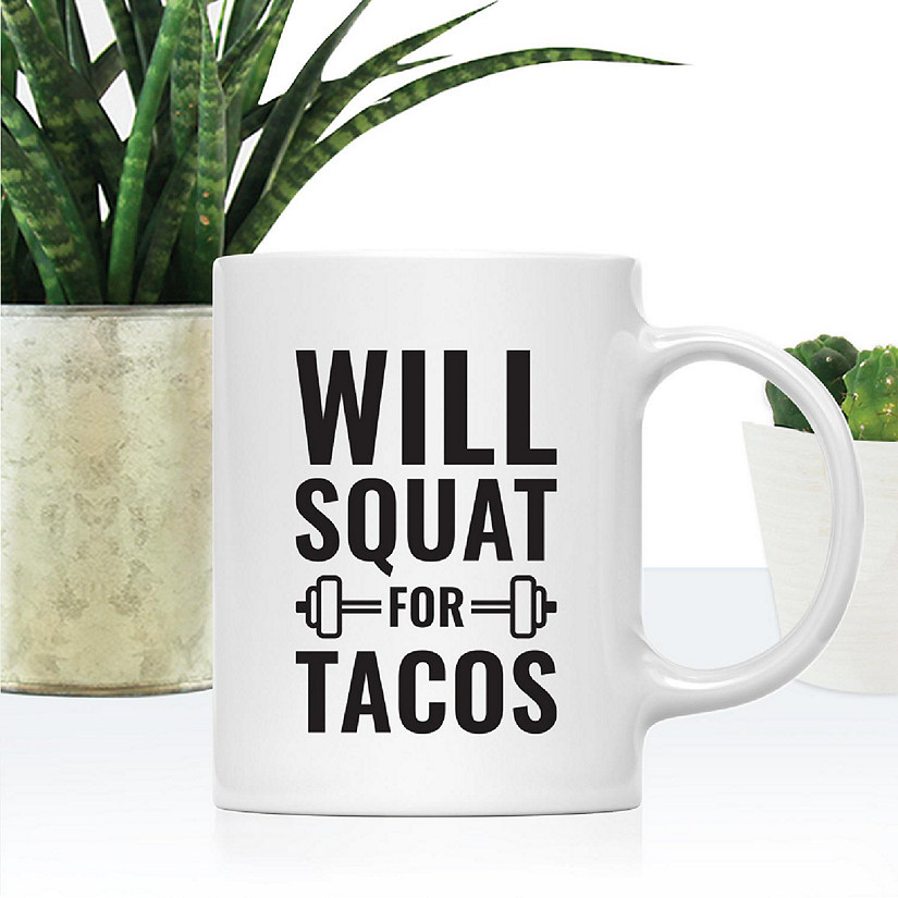 Will Squat for Tacos Ceramic Mug Image