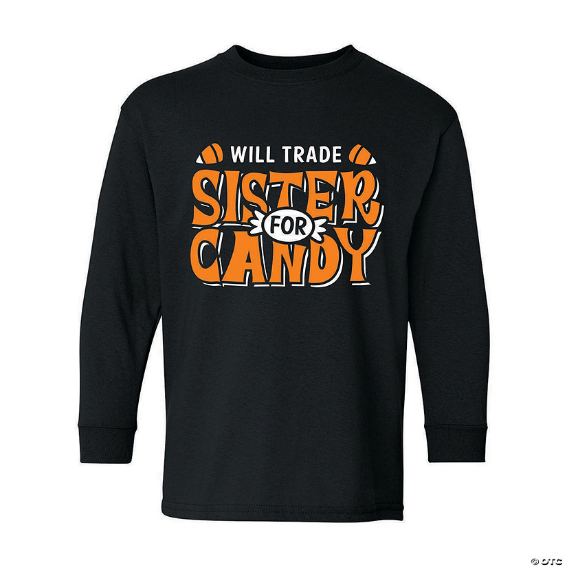 Will Trade Sister for Candy Youth Long Sleeve Shirt Image
