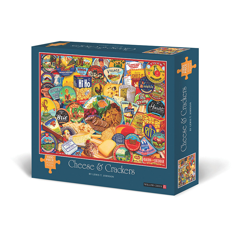 Willow Creek Press Cheese & Crackers 1000-Piece Puzzle Image