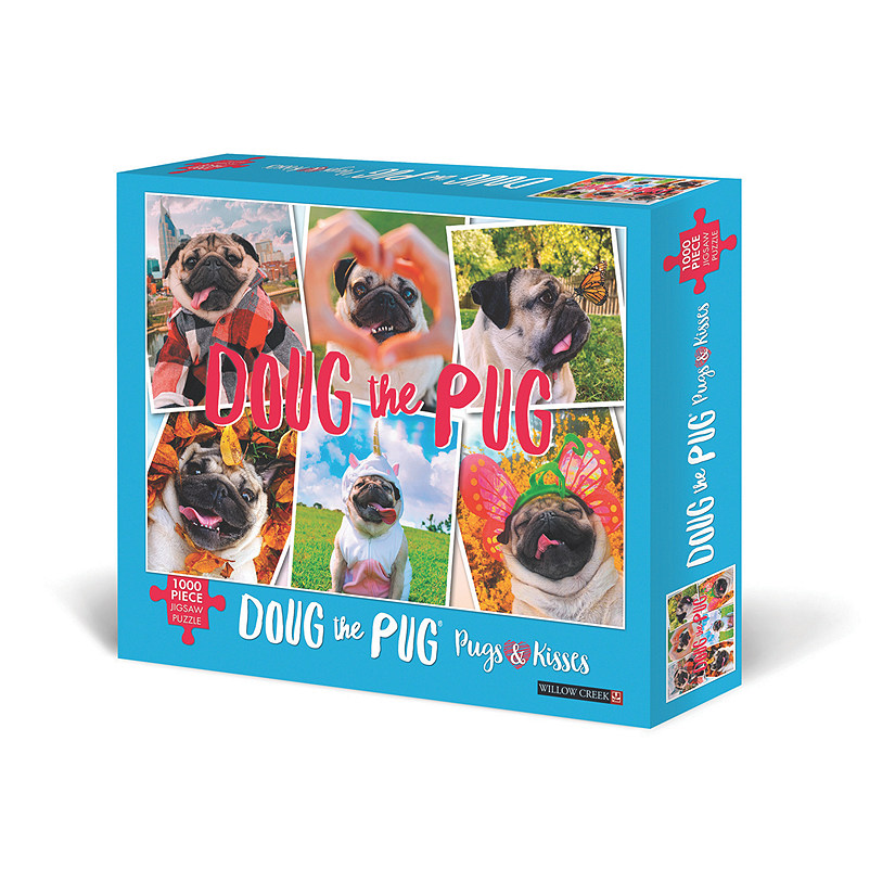 Willow Creek Press Doug the Pug: Pugs & Kisses 1000-Piece Puzzle Image