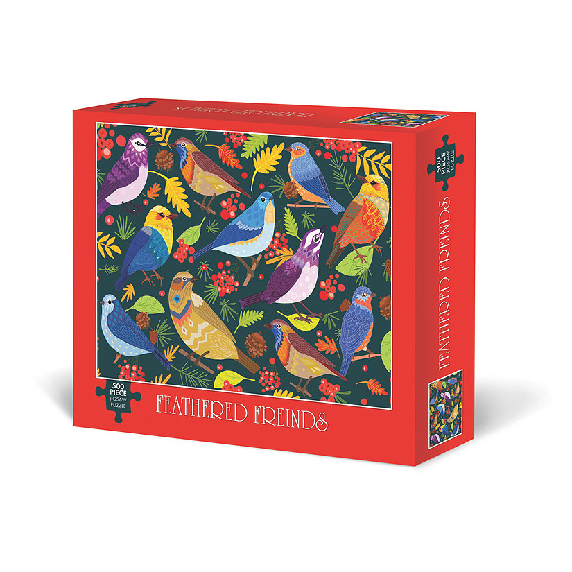 Willow Creek Press Feathered Friends 500-Piece Puzzle Image
