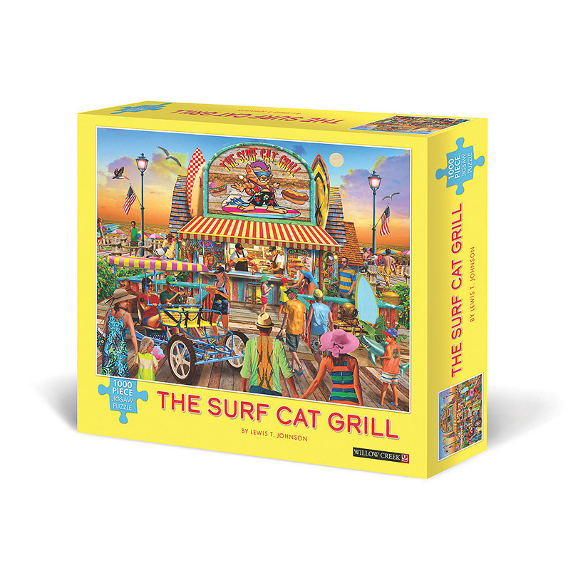 Willow Creek Press The Surf Cat Grill 1000-Piece Puzzle Image