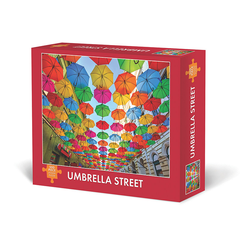 Willow Creek Press Umbrella Street 500-Piece Puzzle Image