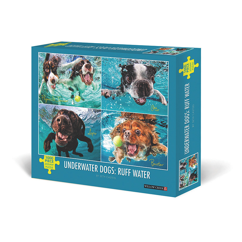 Willow Creek Press Underwater Dogs: Ruff Water 1000-Piece Puzzle Image