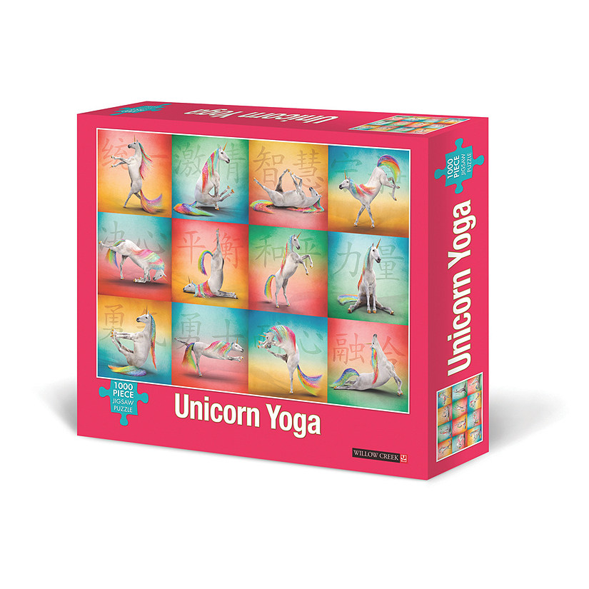 Willow Creek Press Unicorn Yoga 1000-Piece Puzzle Image