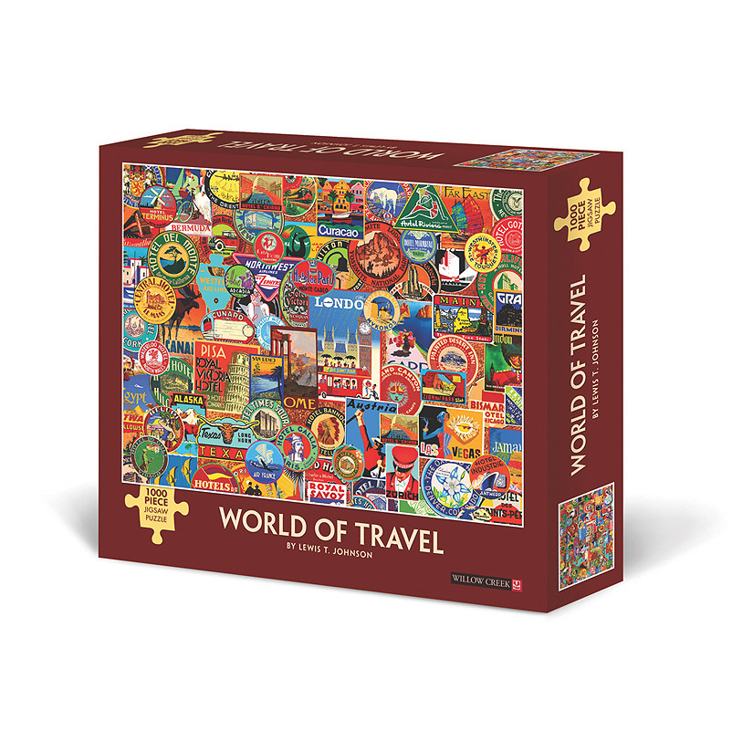 Willow Creek Press World of Travel 1000-Piece Puzzle Image