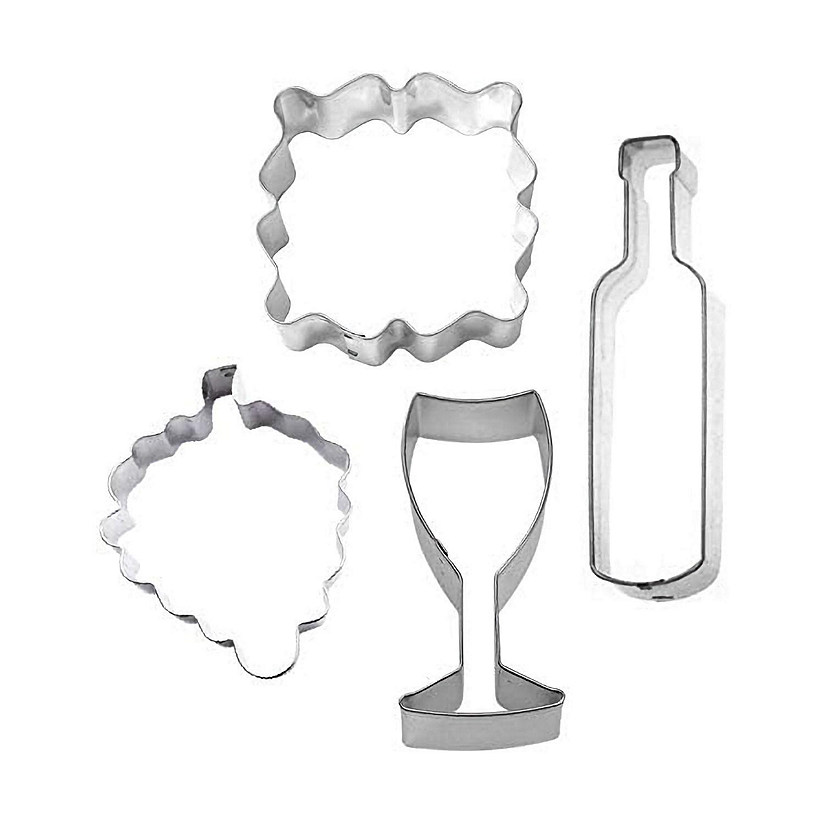Wine 4 Piece Cookie Cutter Set Image