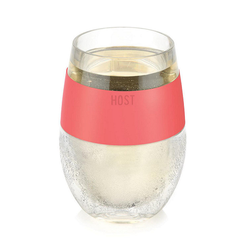 Wine FREEZE&amp;#8482; Cooling Cup in Coral 1 pack Image