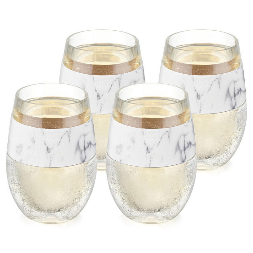 Wine FREEZE™ Cooling Cup in Marble Set of 4 Oriental Trading