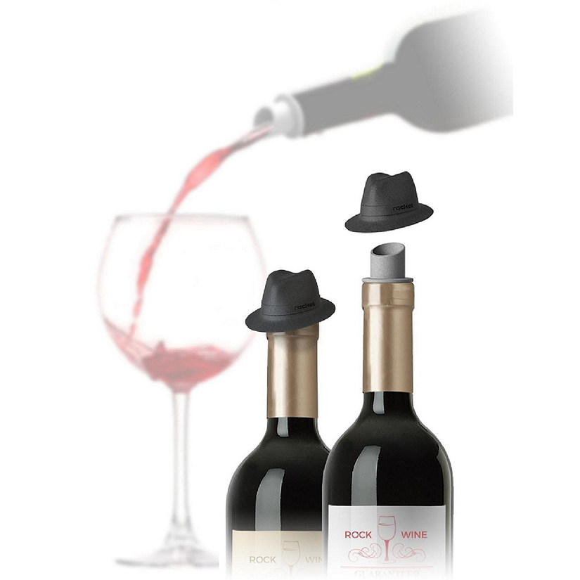 Wine Pourer and Stopper Top Hat 2 Pack Image