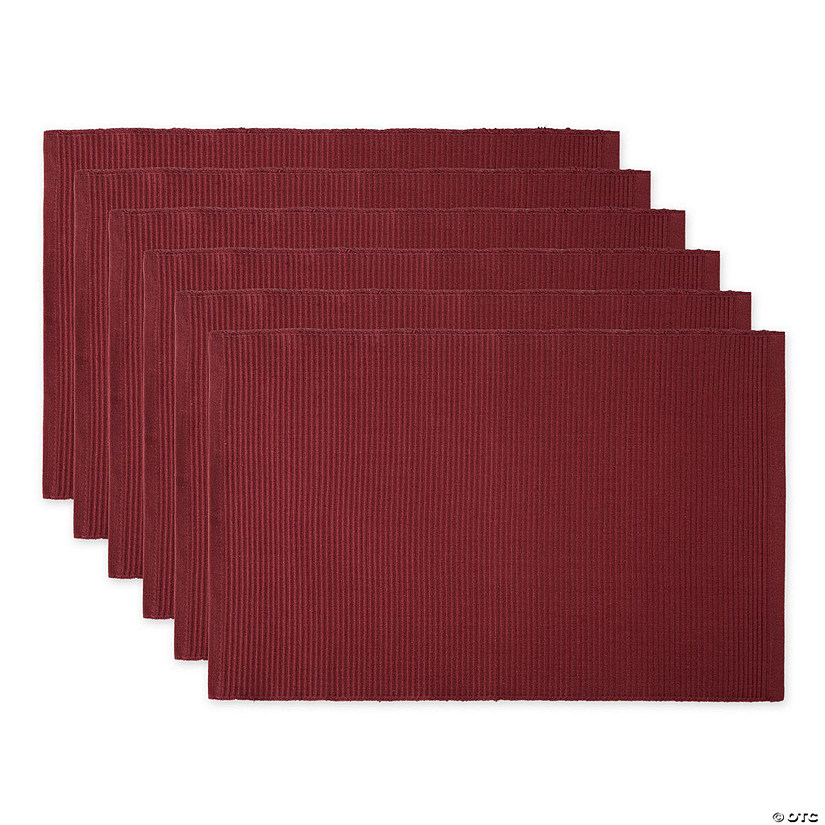 Wine Ribbed Placemat (Set Of 6) Image
