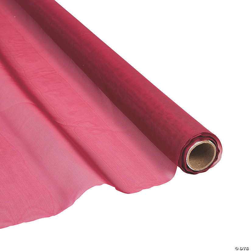 Wine Voile Sheer Fabric Roll Image