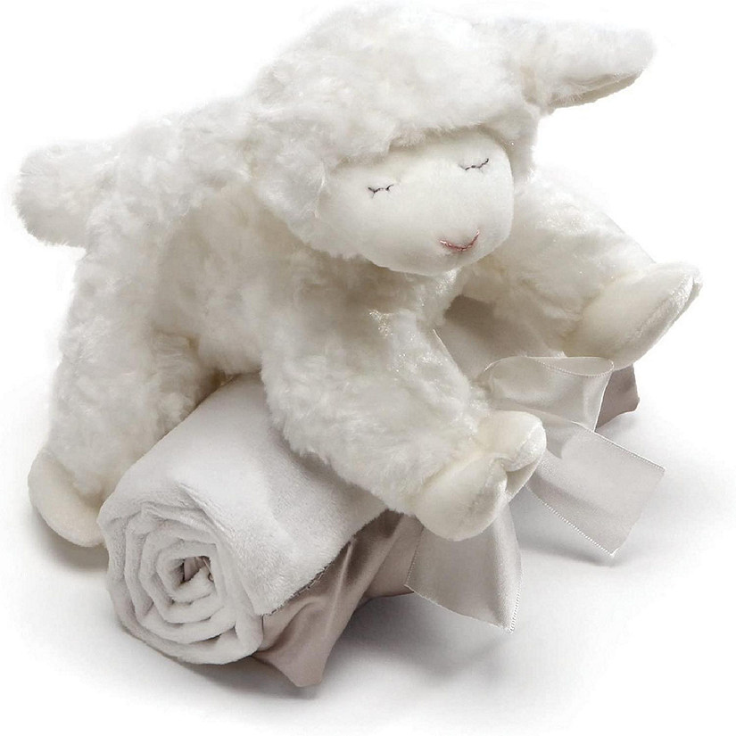 Winky Lamb 7 Inch Plush Animal and Blanket Oriental Trading