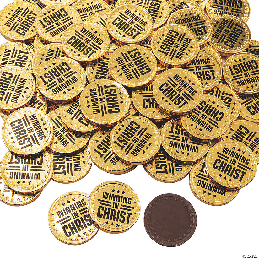 Winning in Christ Gold Chocolate Coins - 75 Pc. Image