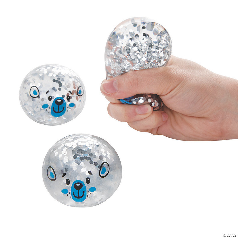 Winter Animal Glitter Water Squeeze Balls - 12 Pc. Image