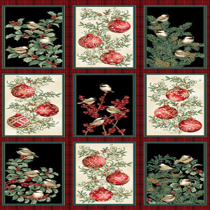 Winter Elegance Ornament Panel 23  X44 By Benartex Cotton Fabric Image
