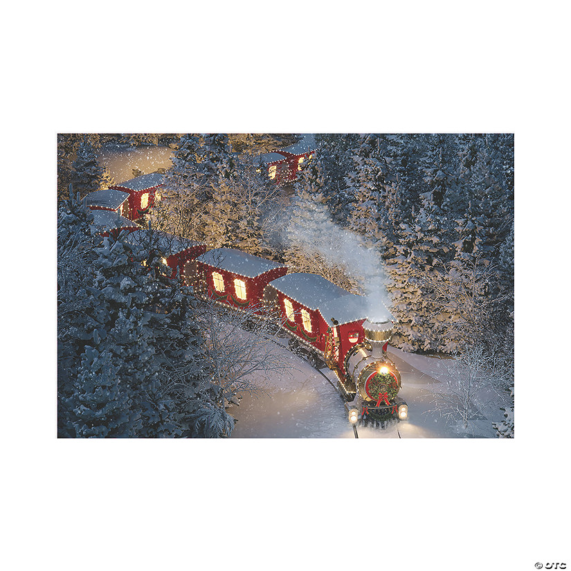 Winter Express Train Backdrop Banner - 3 Pc. Image