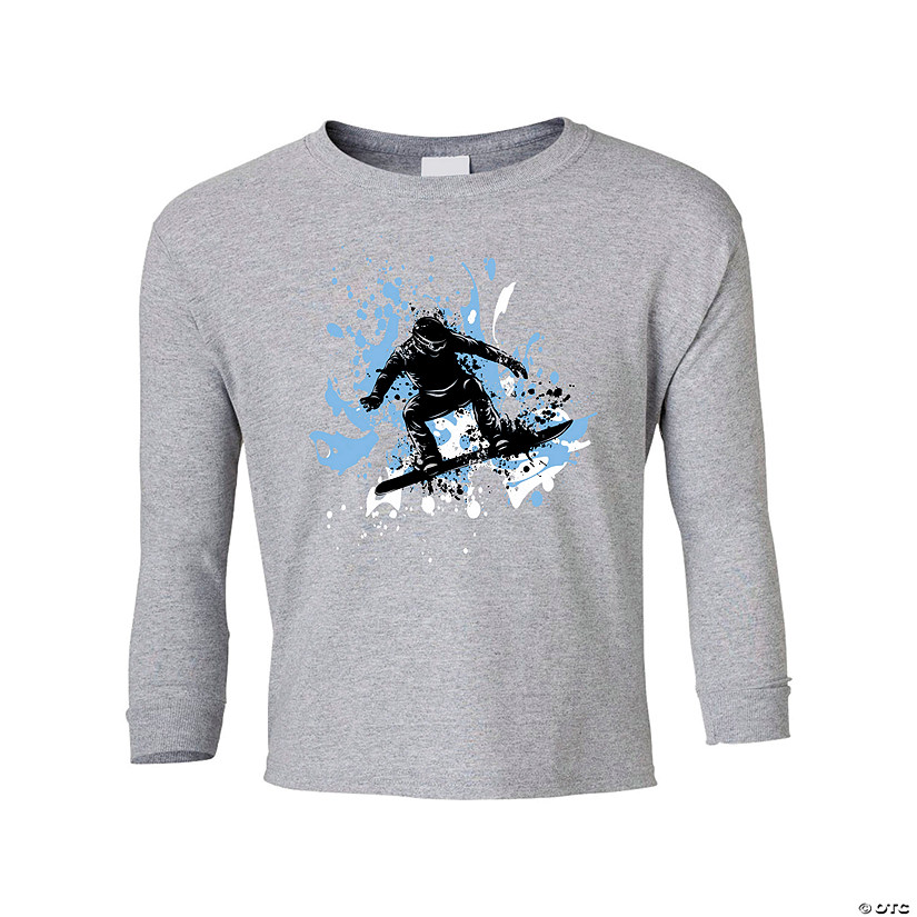 Winter Fun Snowboarder Youth T-Shirt Image