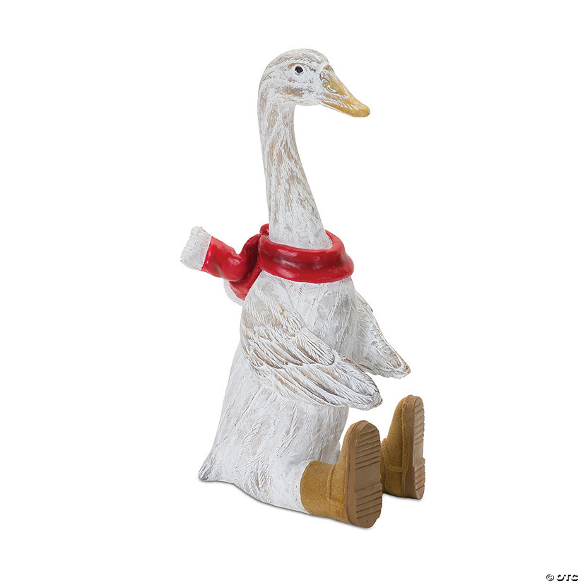 Winter Goose Figurine With Boots (Set Of 2) 10"H Resin Image