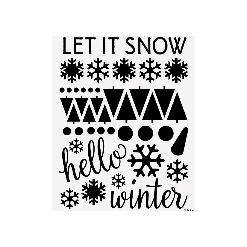 Winter Mason Jar Decals - 24 Pc. Image