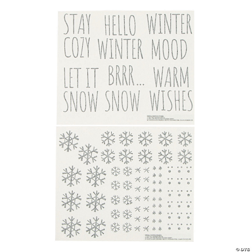 Winter Ornament Decal Sticker Sheets - 6 Sheets Image