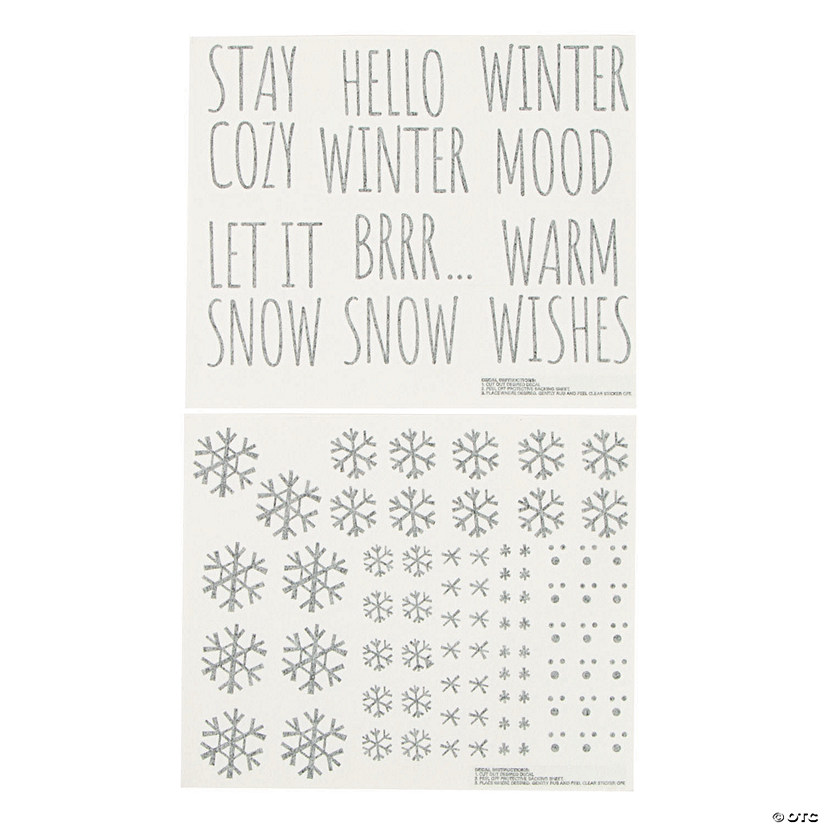Winter Ornament Decal Sticker Sheets - 6 Sheets - Discontinued