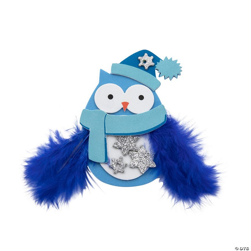 Winter Owl Magnet Craft Kit - Makes 12 Image