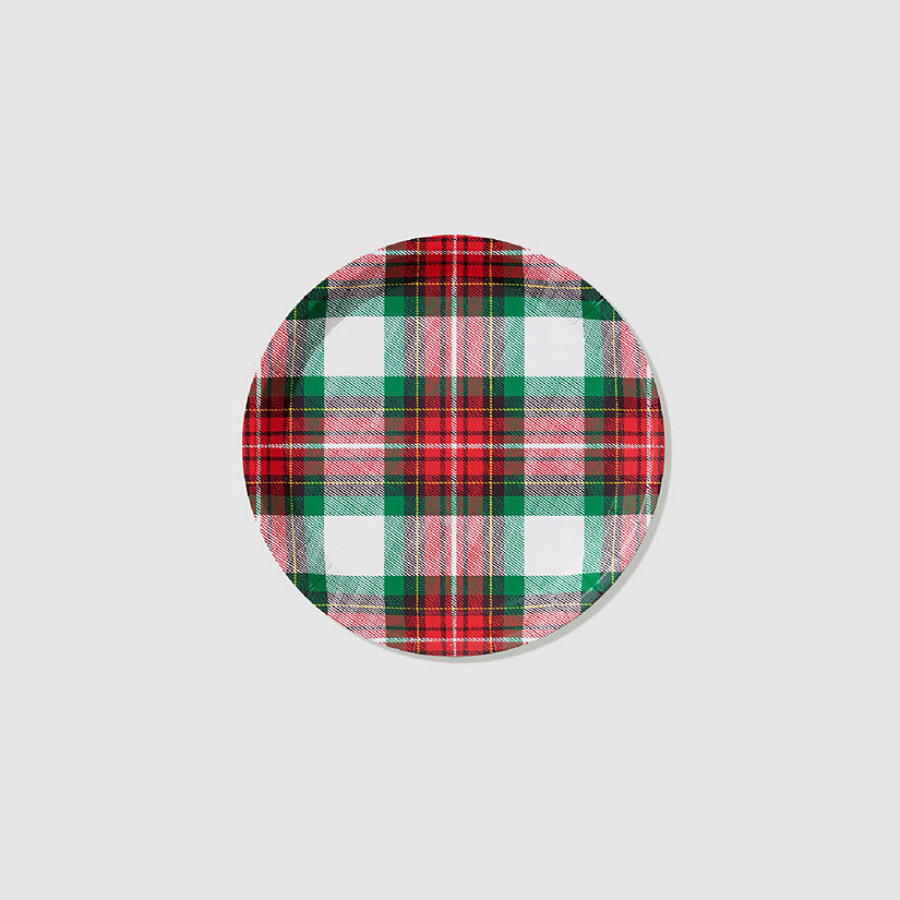 Winter Plaid Small Plates -10/Pack - 10 Pieces Image